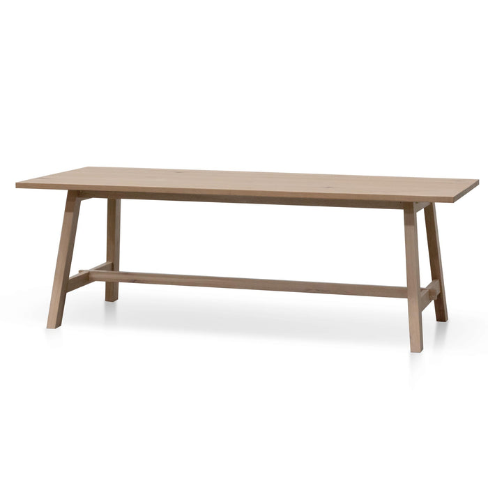 CDT6552-SI 2.2m Wooden Dining Table - Washed Natural