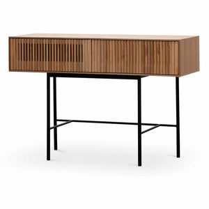 Modern Concepts Dahlia 120cm Console Table - Natural with Black Legs