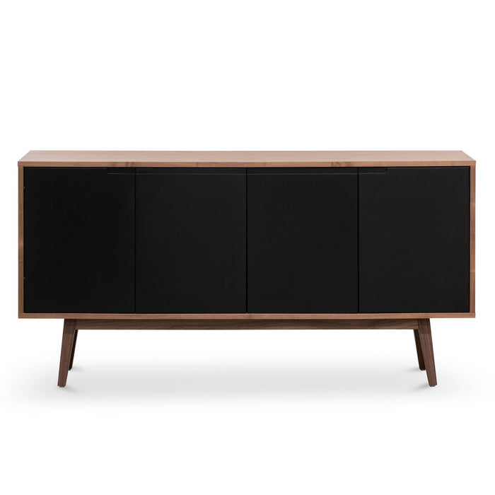 CDT6556-DW 1.6m Sideboard Buffet Unit - Walnut with Black Doors