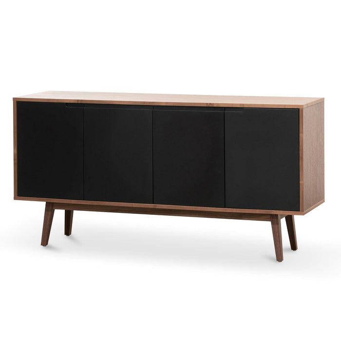 CDT6556-DW 1.6m Sideboard Buffet Unit - Walnut with Black Doors