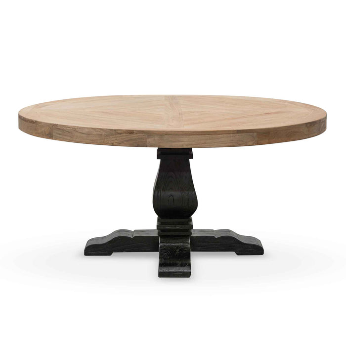 CDT6561 1.6m Round Dining Table - Natural in Black Base