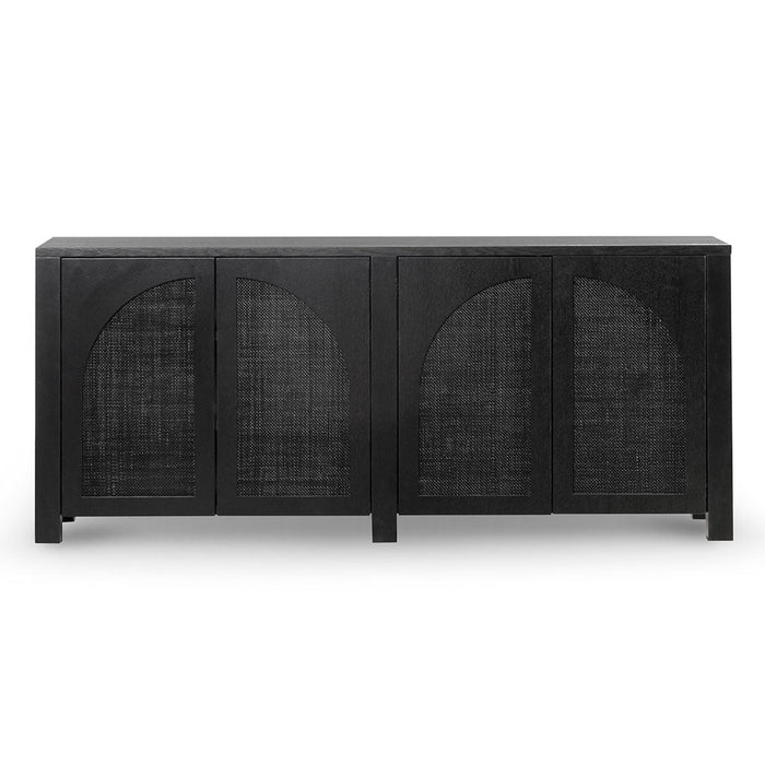 CDT6778-CN 1.95m Black Oak Sideboard Unit - Rattan