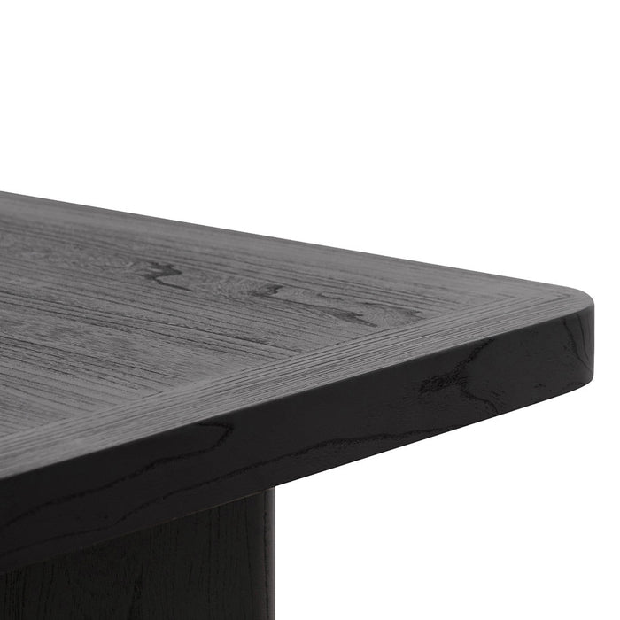 CDT6780-NI 2.4m Elm Dining Table - Full Black