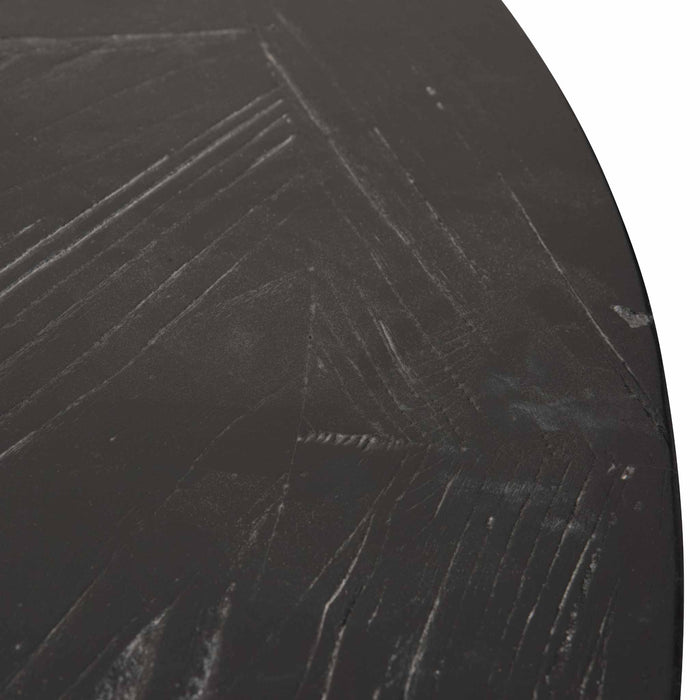 CDT6837 1.6m Round Dining Table - Full Black