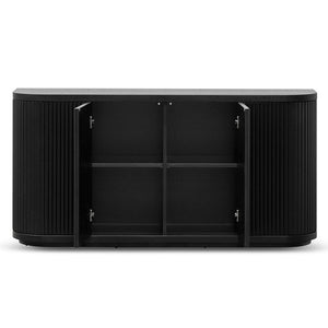 Calibre Furniture Elino 1.6m Veneer Top Buffet Unit - Full Black