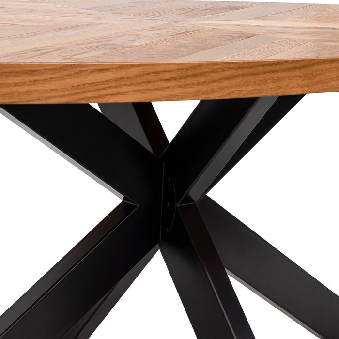 CDT6989-VN 6 Seater Dining Table - European Knotty Oak