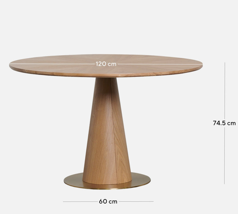 CDT8245-DR 1.2m Round Dining Table - Natural