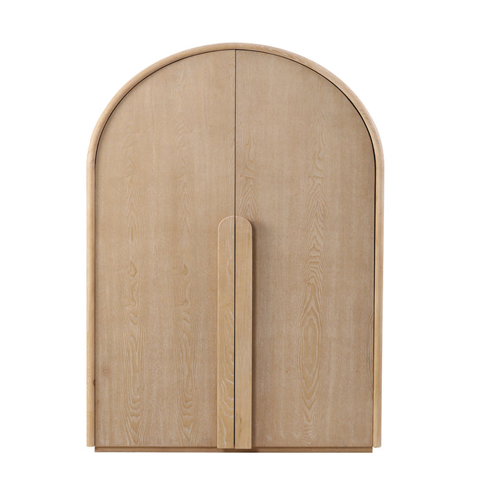 CDT8282-NI Ash Curve Cabinet - Natural