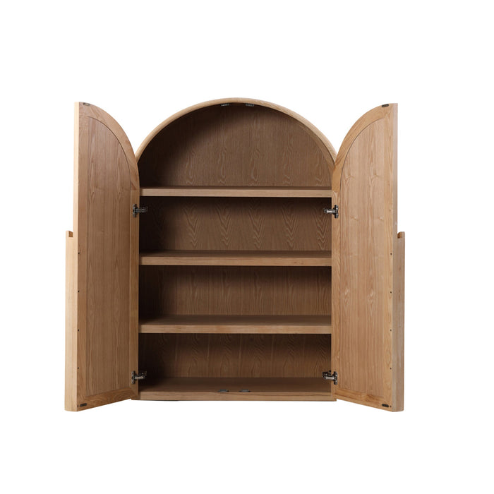 CDT8282-NI Ash Curve Cabinet - Natural