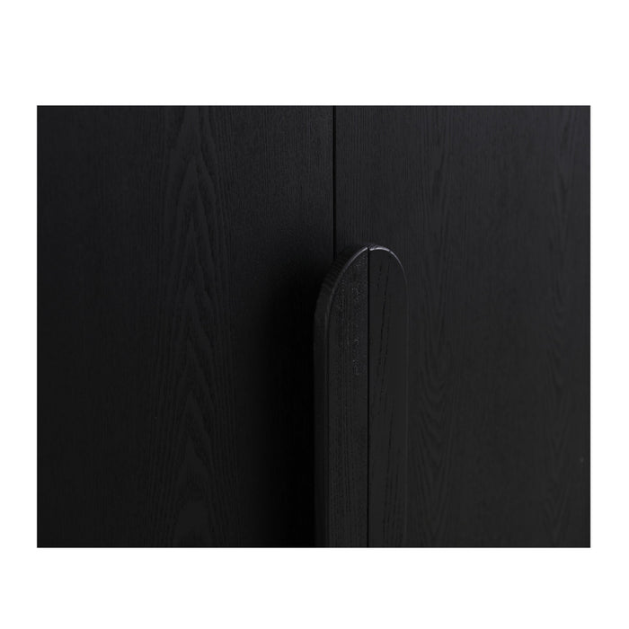 CDT8295-NI 150cm (H) Ash Curve Cabinet - Full Black