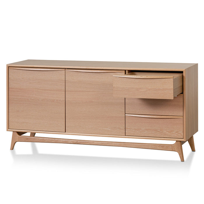 Calibre Furniture Brendon 1.6m Sideboard Unit with Drawers - Natural Oak