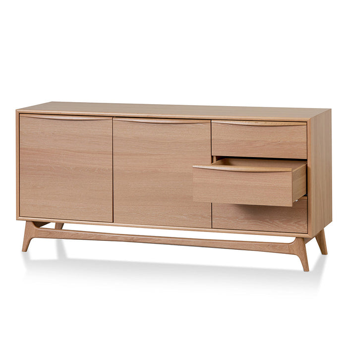 Calibre Furniture Brendon 1.6m Sideboard Unit with Drawers - Natural Oak