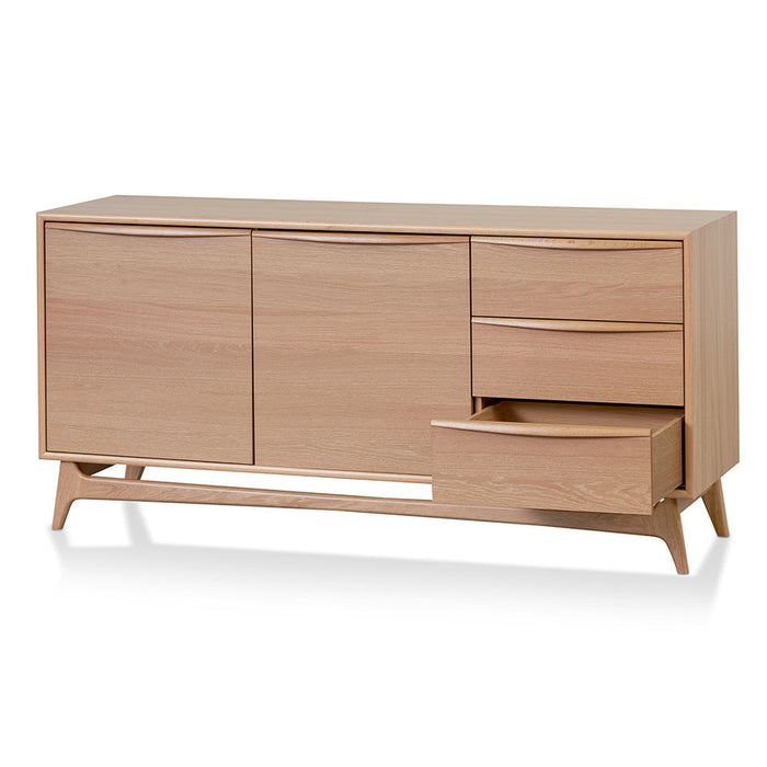 Calibre Furniture Brendon 1.6m Sideboard Unit with Drawers - Natural Oak