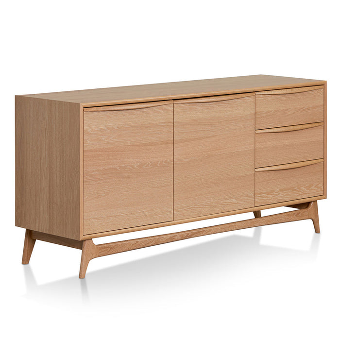 Calibre Furniture Brendon 1.6m Sideboard Unit with Drawers - Natural Oak