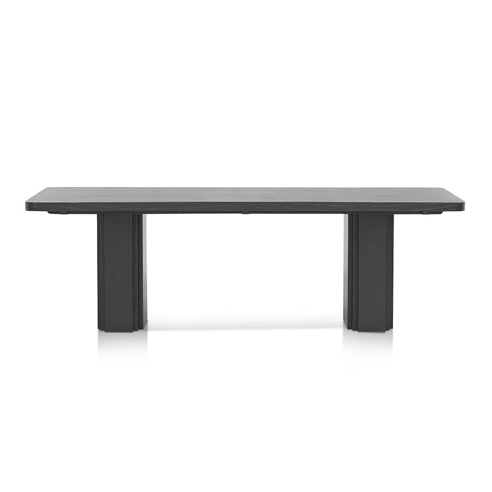 CDT8405-NI 2.4m Elm Dining Table - Full Black