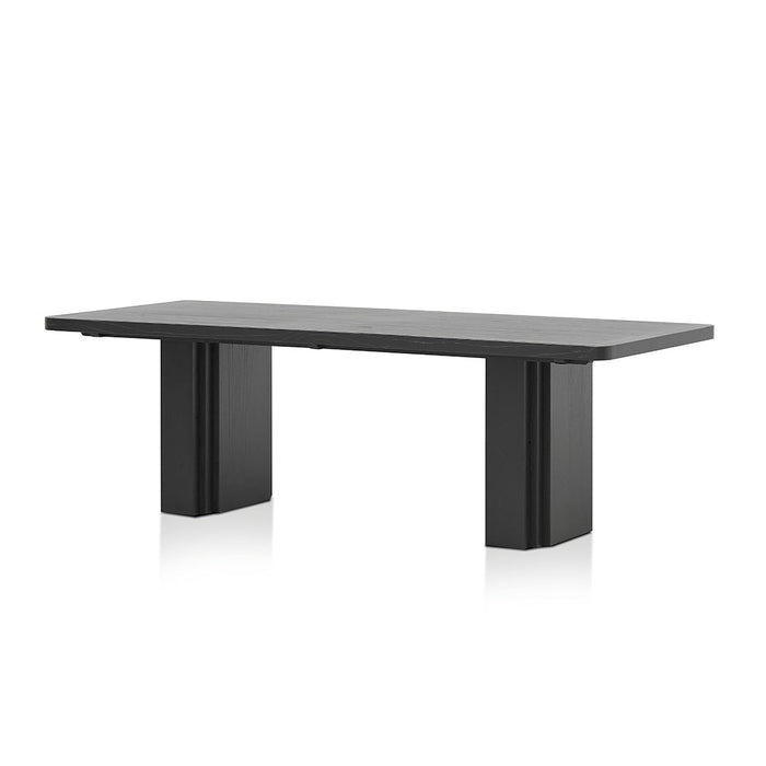 CDT8405-NI 2.4m Elm Dining Table - Full Black