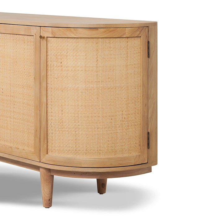 CDT8406-NI 1.7m Natural Elm Sideboard - Rattan Doors