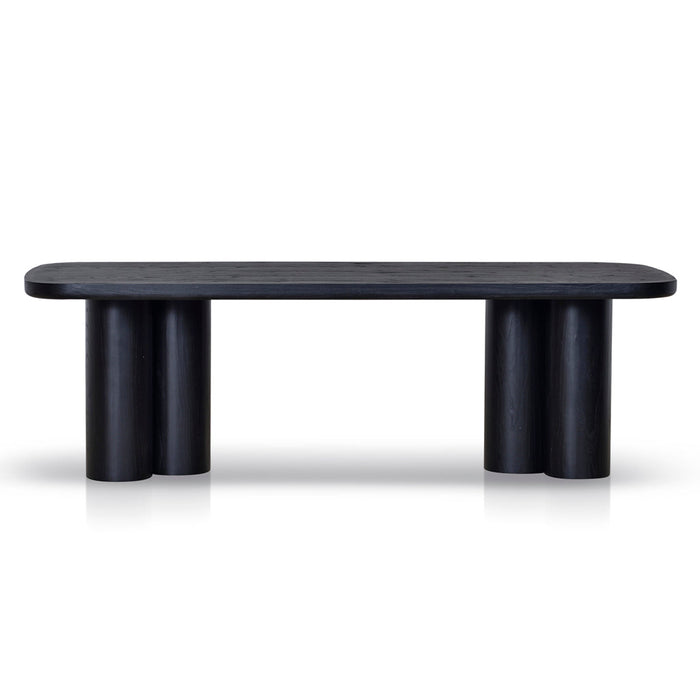 CDT8414-NI 2.4m Elm Dining Table - Full Black