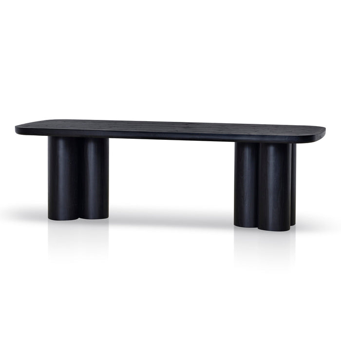 CDT8414-NI 2.4m Elm Dining Table - Full Black