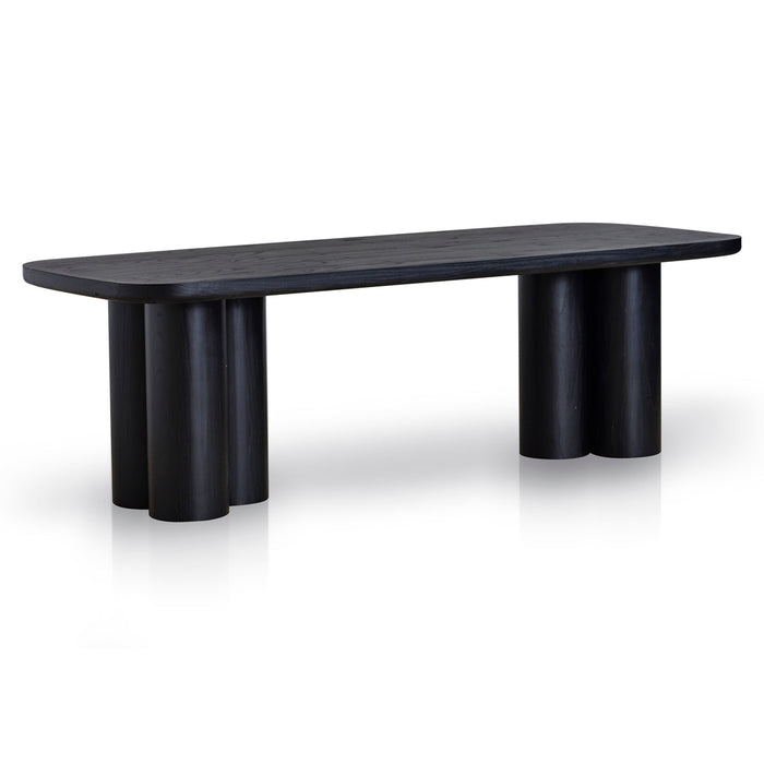 CDT8414-NI 2.4m Elm Dining Table - Full Black