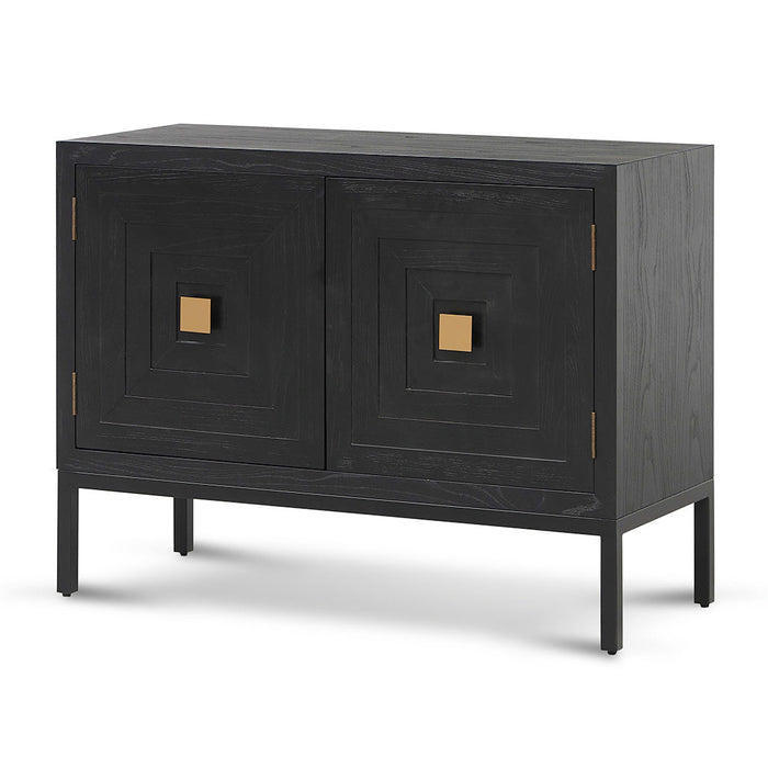 CDT8416-NI 1.08m Elm Sideboard Unit - Full Black