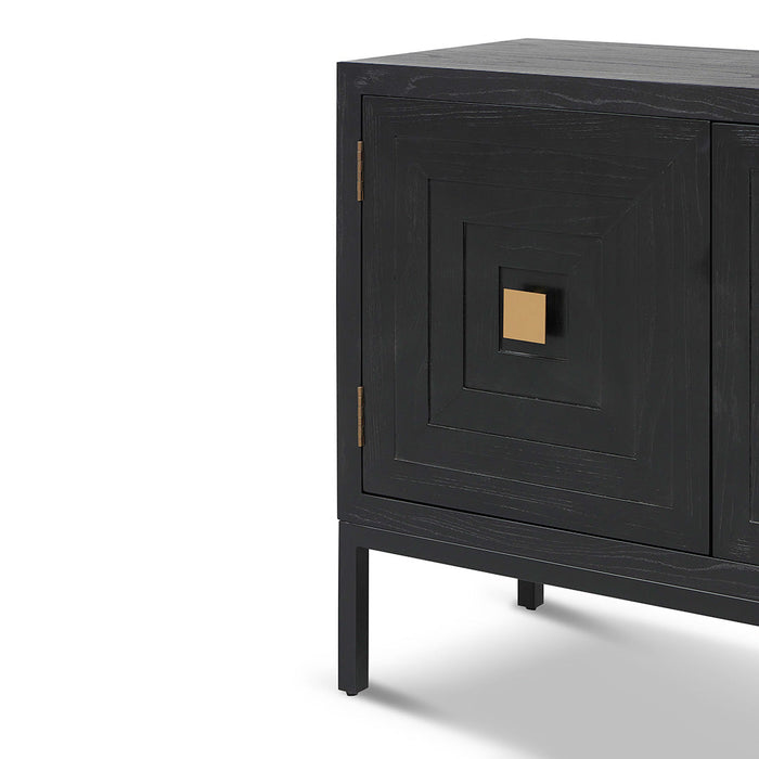 CDT8416-NI 1.08m Elm Sideboard Unit - Full Black