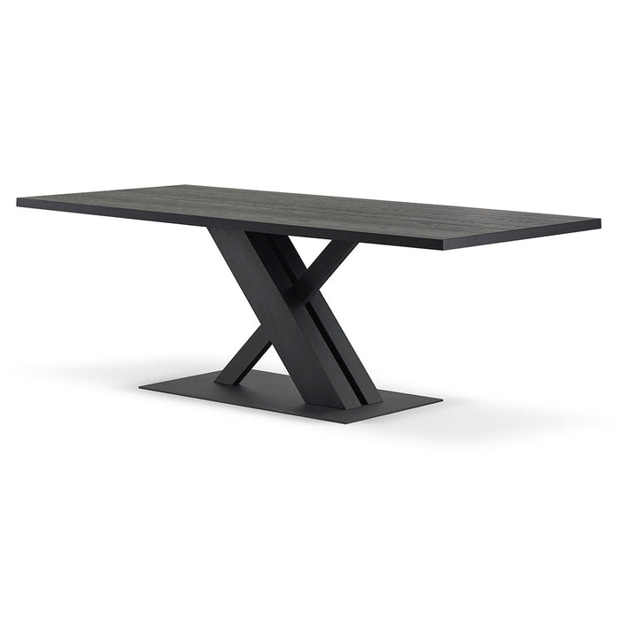 CDT8430-SI 2.2m Dining Table - Full Black