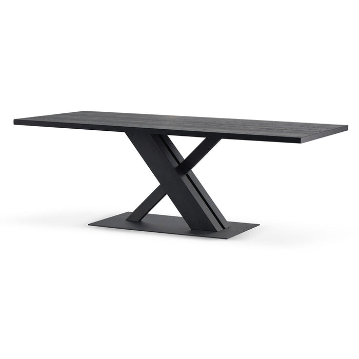 CDT8430-SI 2.2m Dining Table - Full Black