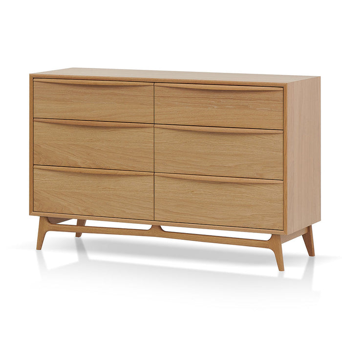 Calibre Furniture Brendon 6 Drawer Chest - Natural Oak