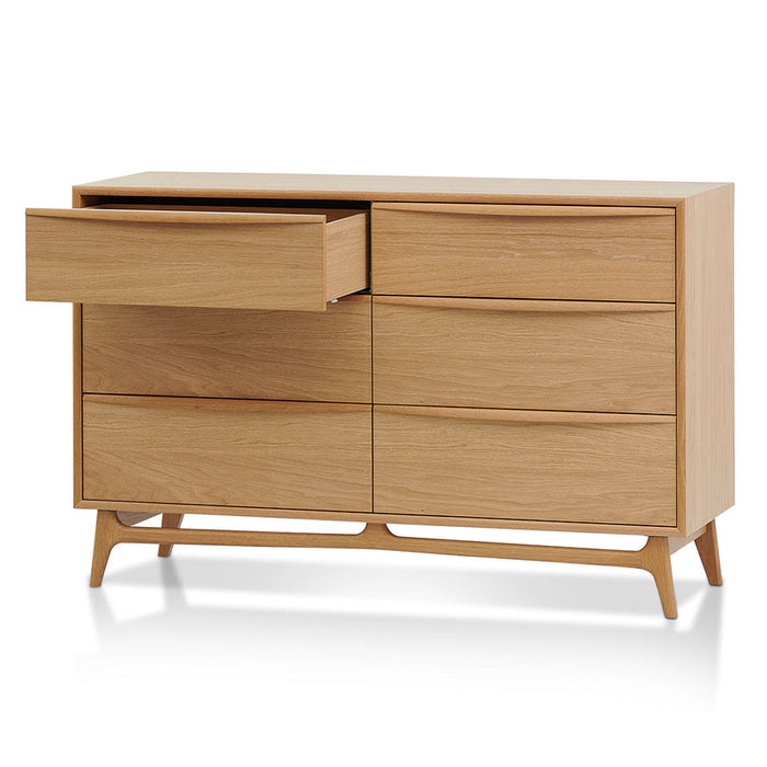 Calibre Furniture Brendon 6 Drawer Chest - Natural Oak