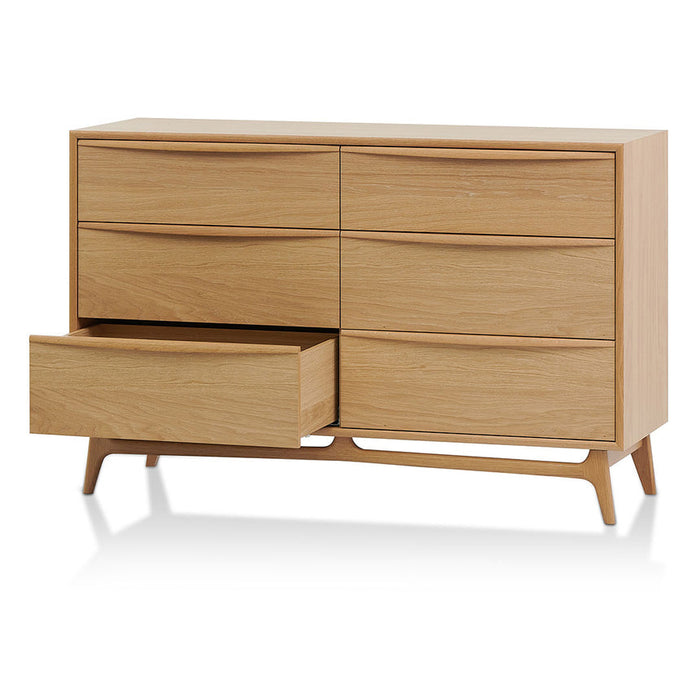 Calibre Furniture Brendon 6 Drawer Chest - Natural Oak