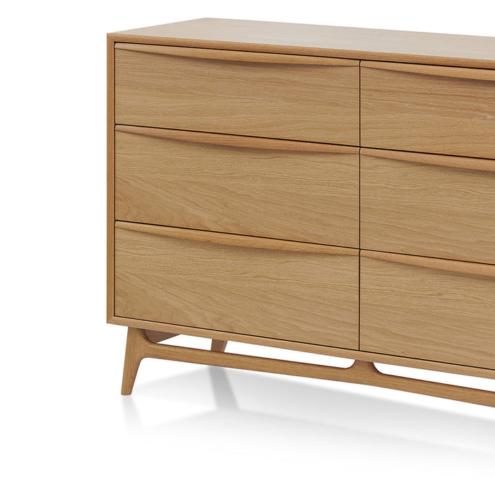 Calibre Furniture Brendon 6 Drawer Chest - Natural Oak