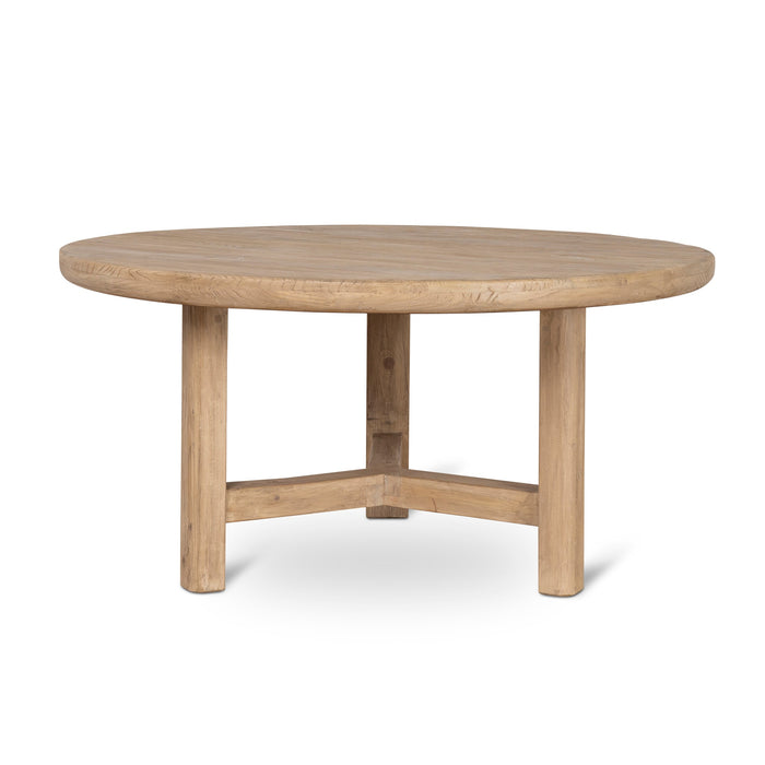 CDT8658-NA 1.52m Elm Round Dining Table - Natural