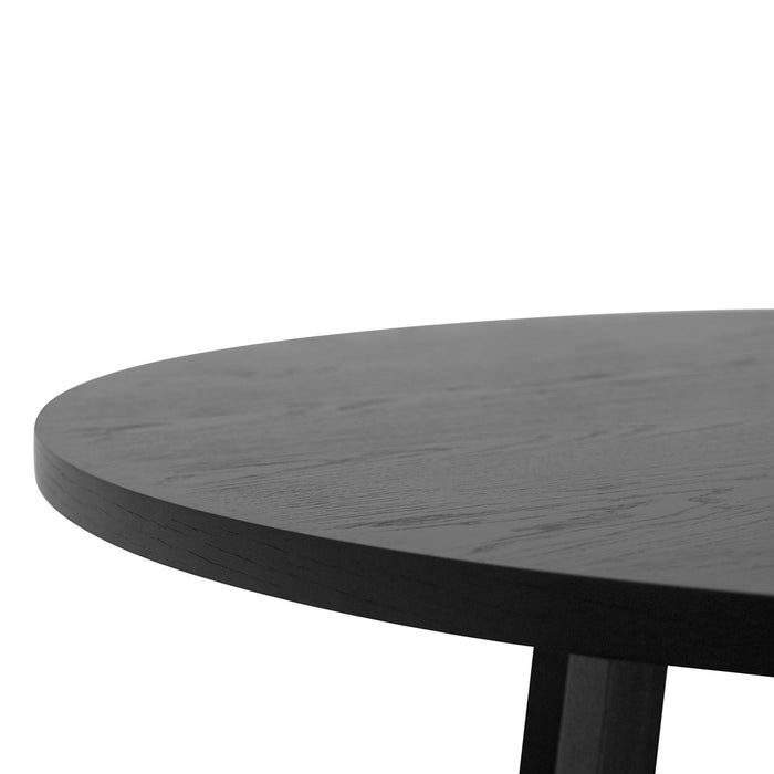 CDT8680-CN 1.5m Round Dining Table - Full Black