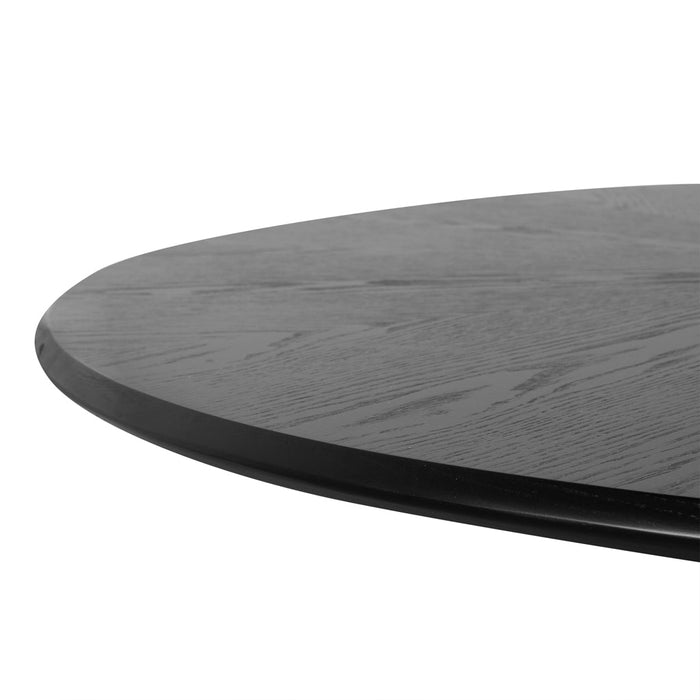 CDT8686-DR 1.2m Round Dining Table - Full Black