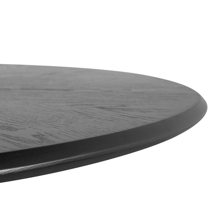 CDT8686-DR 1.2m Round Dining Table - Full Black