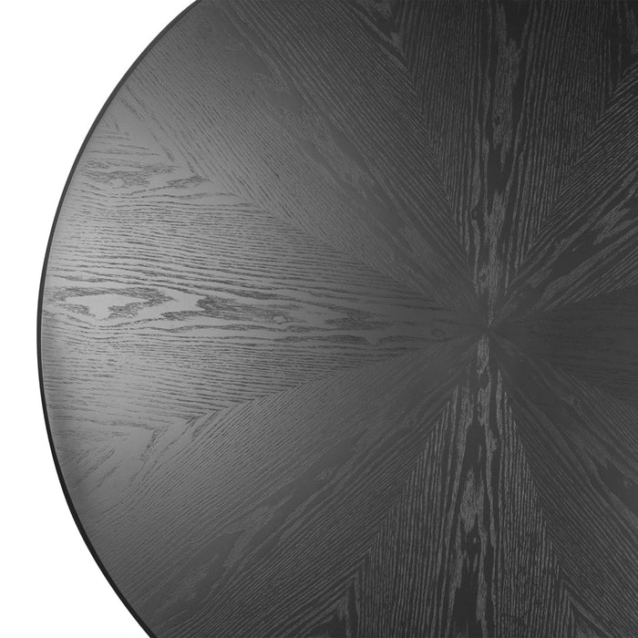 CDT8686-DR 1.2m Round Dining Table - Full Black