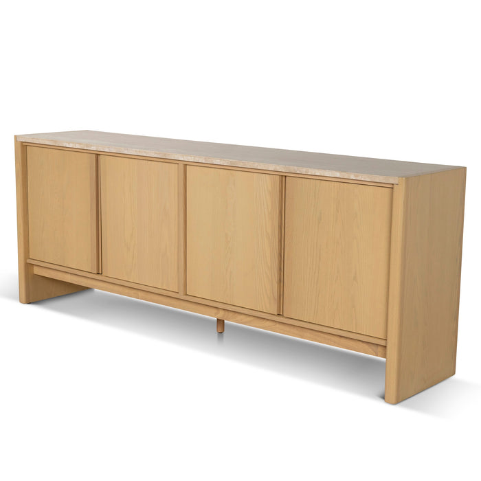 CDT8736-KK 2.1m Travertine Top Sideboard Unit - Creme Ash