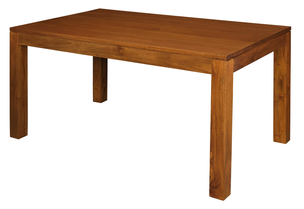 Amsterdam Solid Mahogany Timber Dining Table 120 x 70 cm (Light Pecan)