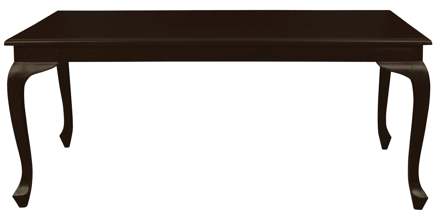 Queen Anne Solid Mahogany Timber Dining Table (Chocolate)