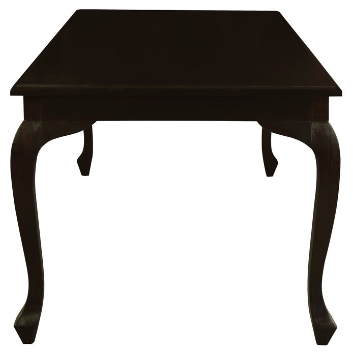 Queen Anne Solid Mahogany Timber Dining Table (Chocolate)