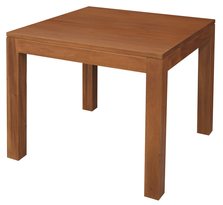 Amsterdam Solid Mahogany Timber Dining Table 90 x 90 cm (Light Pecan)