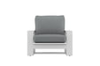 Double Island Outdoor Sofa - 1 Seater - White - Cast Slate
