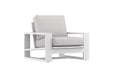 Double Island Outdoor Sofa - 1 Seater - White - Cast Slate
