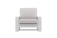Double Island Outdoor Sofa - 1 Seater - White - Cast Slate