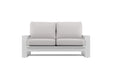 Double Island Outdoor Sofa - 2 Seater White - Cast Silver
