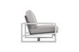 Double Island Outdoor Sofa - 2 Seater White - Cast Silver