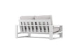 Double Island Outdoor Sofa - 2 Seater White - Cast Silver