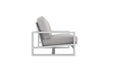 Double Island Outdoor Sofa - 3 Seater White - Cast Silver