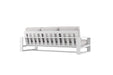 Double Island Outdoor Sofa - 3 Seater White - Cast Silver